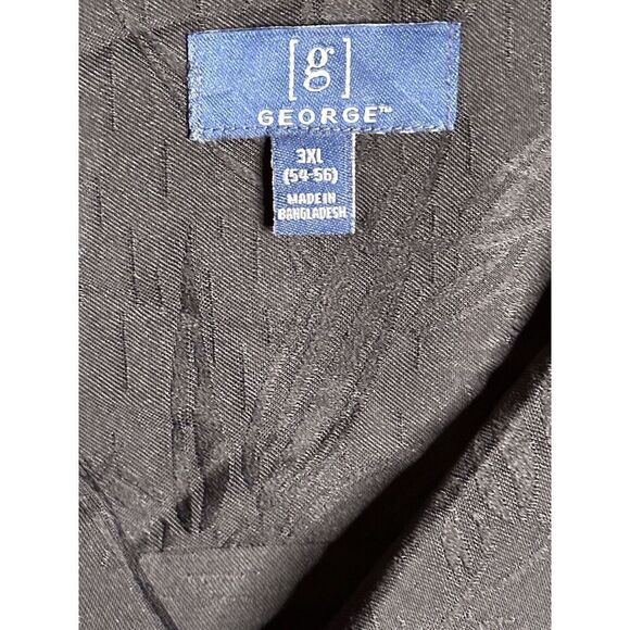 Men's Jacquard Tropical Print Short Sleeve Button Up Shirt Black 3XL NEW - Picture 4 of 5